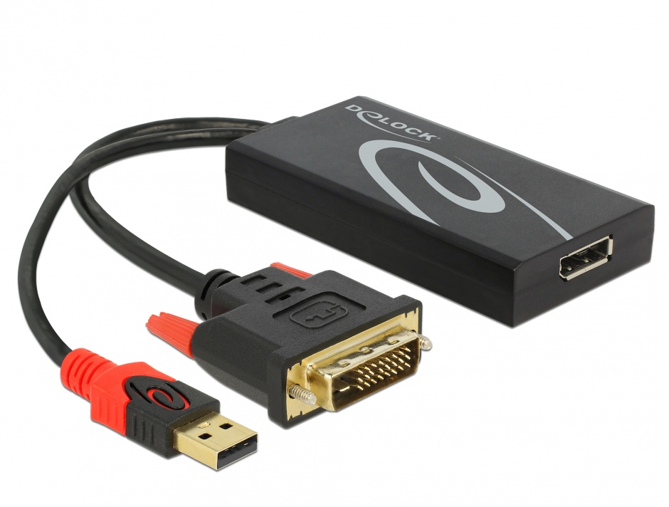 Adaptor DVI-D la Displayport 4K Delock