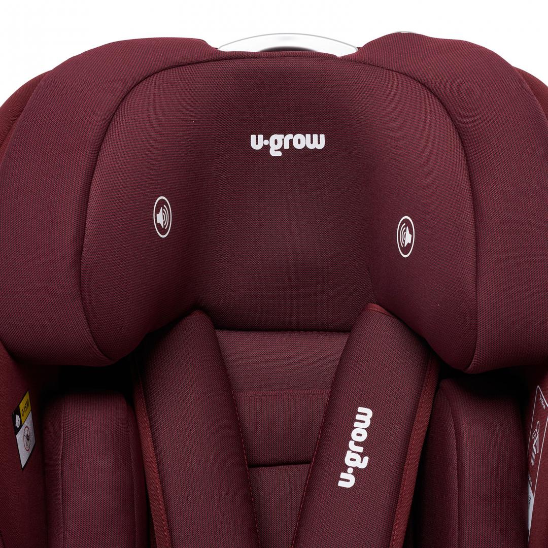 Scaun Auto I-Size U-Grow Goldfix Plus Isofix Roșu - imagine 10