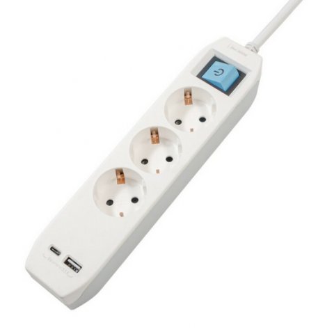 Prelungitor Spacer 3 prize + USB, 4.5m, 3500W