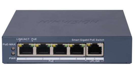 Switch PoE Hikvision DS-3E1505P-EI, 60W pentru Camere IP