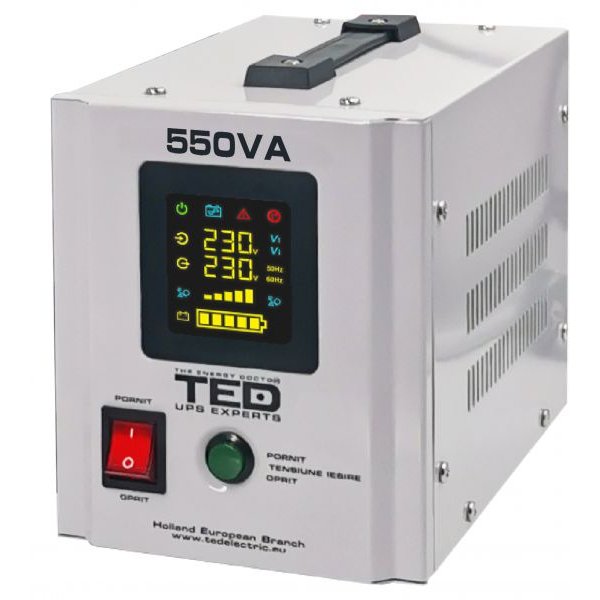 UPS Centrala Ted Electric 550VA, Sinusoida Pura