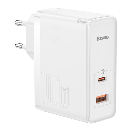 Incarcator Retea Baseus GaN5 Pro 100W USB-C/A Alb