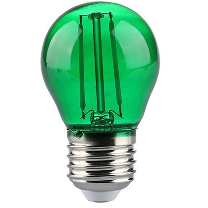 Bec LED G45 E27 2W Verde Filament V-TAC