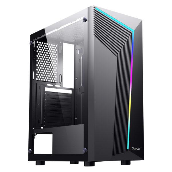 Carcasa SPACER WARRIOR Mid Tower ATX Negru - Gaming
