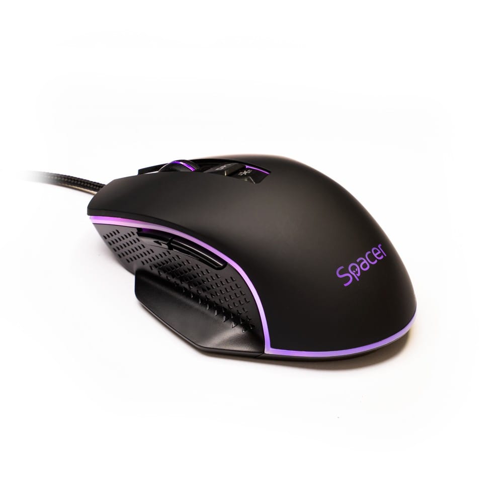 Mouse Gaming Spacer PULSAR-SPEED 8000 DPI RGB Negru - imagine 2