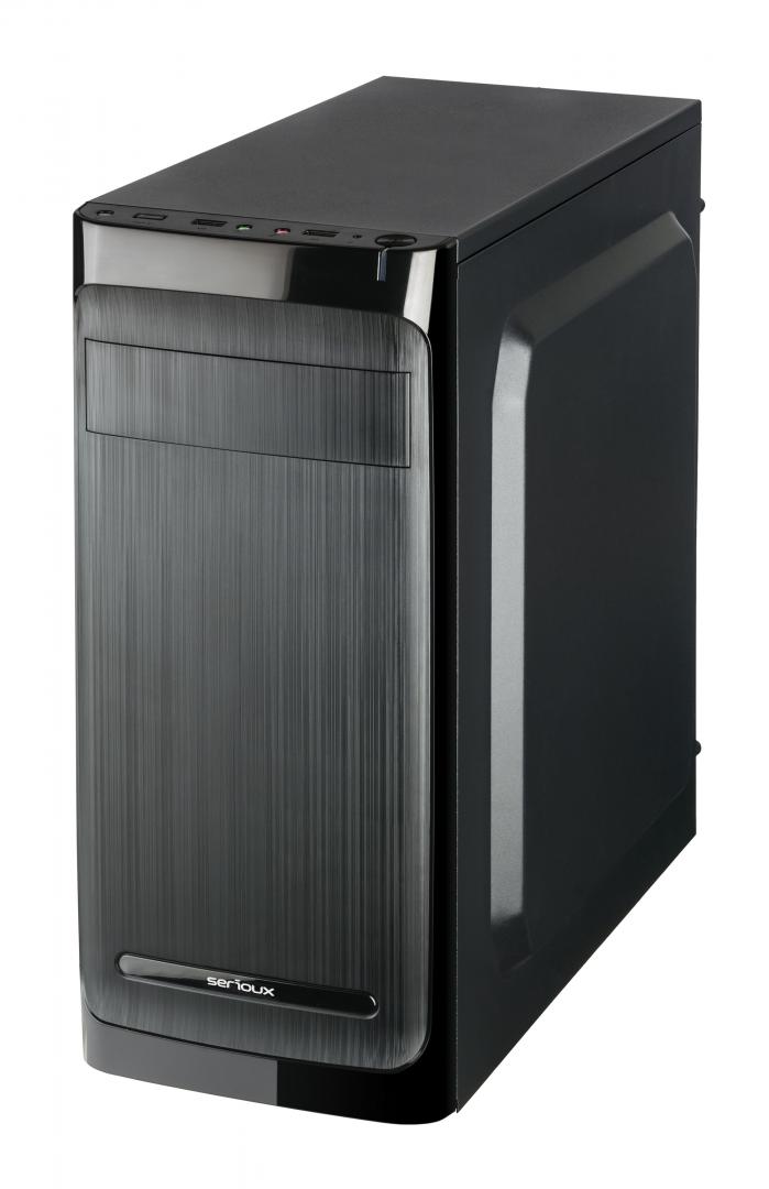 Carcasa PC Serioux CLASSIC Middle Tower ATX Negru - Ventilator Inclus