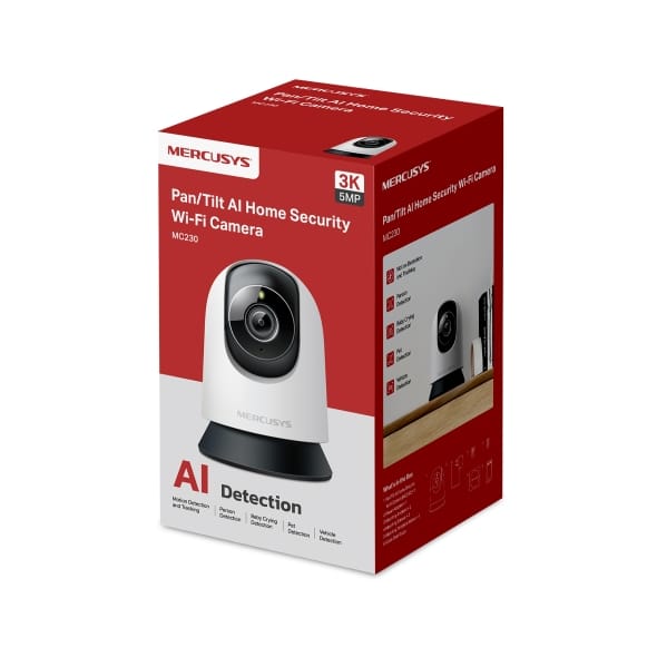 Cameră Supraveghere MERCUSYS MC230 Wi-Fi 3K Pan/Tilt Audio - imagine 8