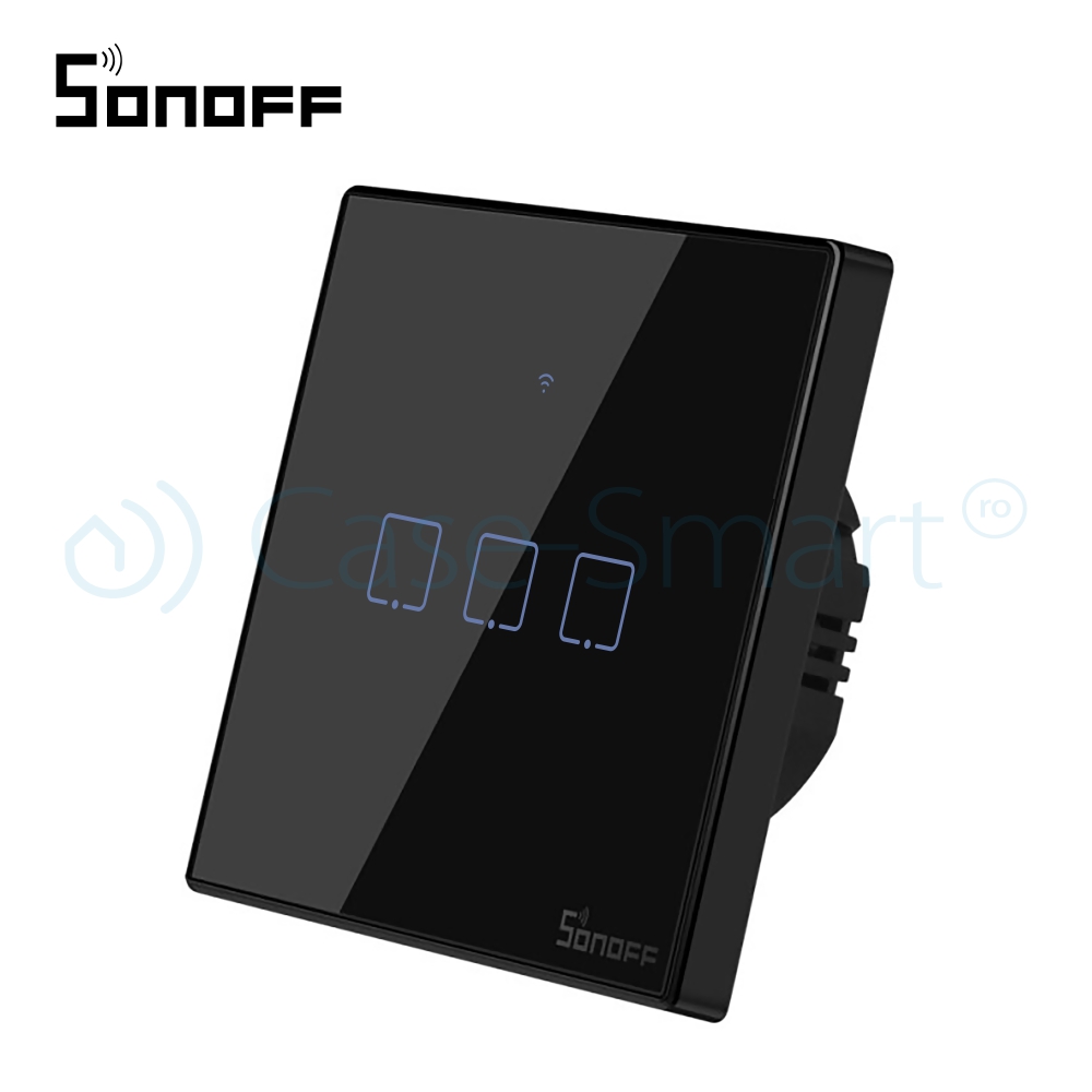 Intrerupator Touch Triplu Sonoff T3EU3C Wi-Fi - imagine 4