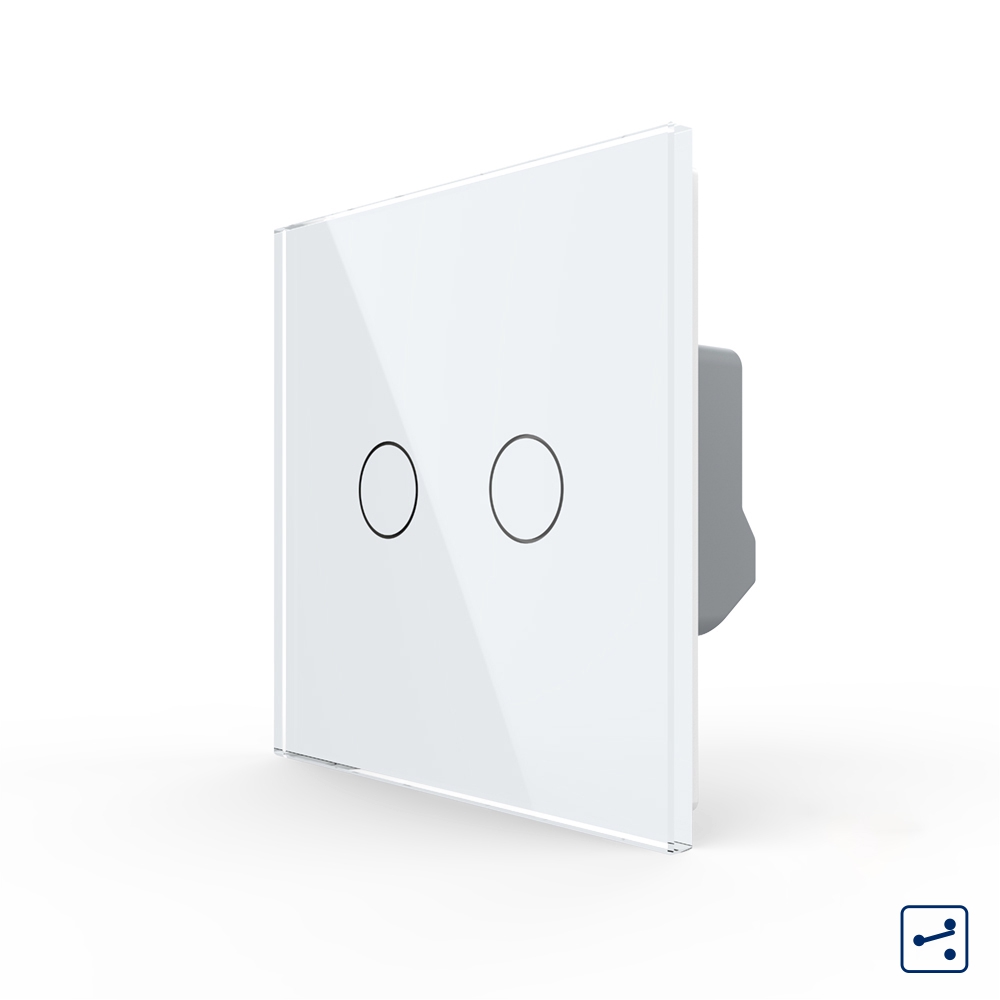 Intrerupator Dublu Touch Livolo Sticla