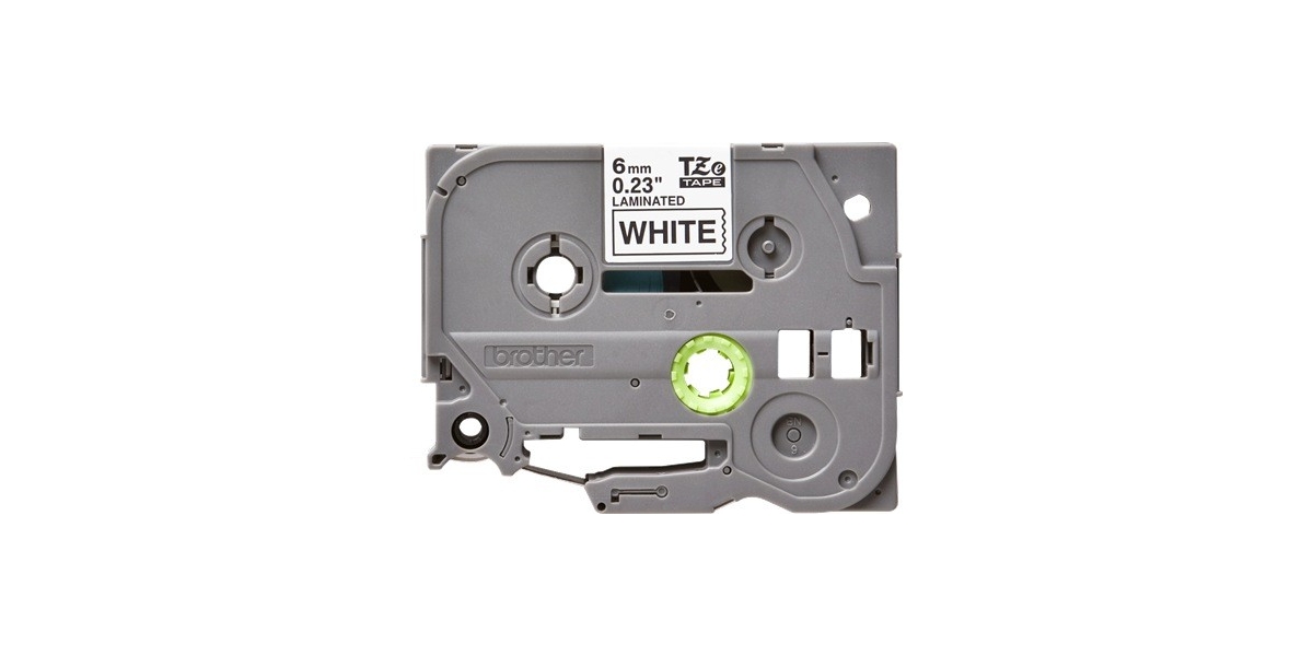 Banda Laminata Brother TZe211 6mm - Etichete Durabile Negru/Alb