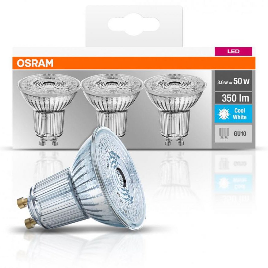 Set 3 Spoturi Osram GU10 4.3W LED 4000K