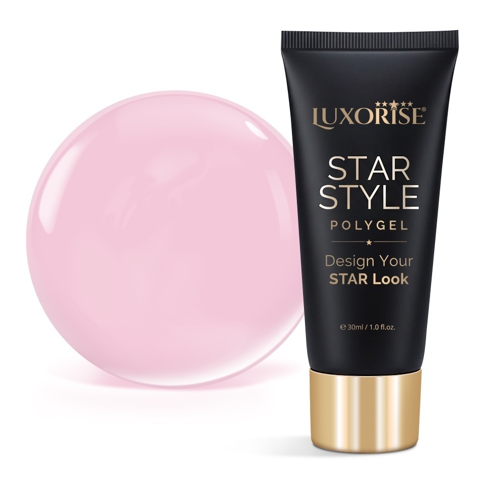 Polygel LUXORISE STAR STYLE - STAR NUDE Collection, Peach Veil, 30ml