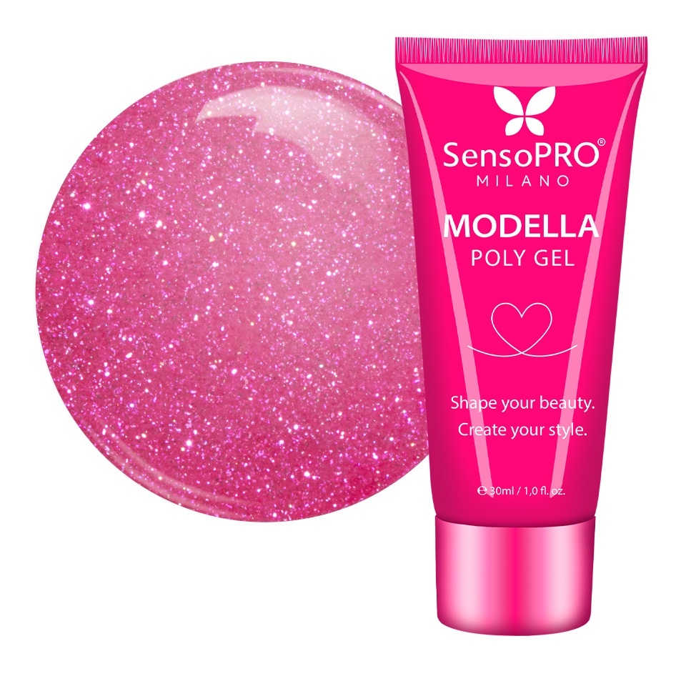 Polygel MODELLA SensoPRO Milano - Fuchsia Luxe, 30ml
