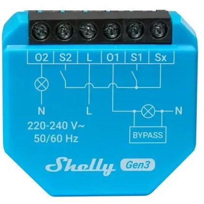 Releu Inteligent Shelly 2L Gen3, 2 Canale