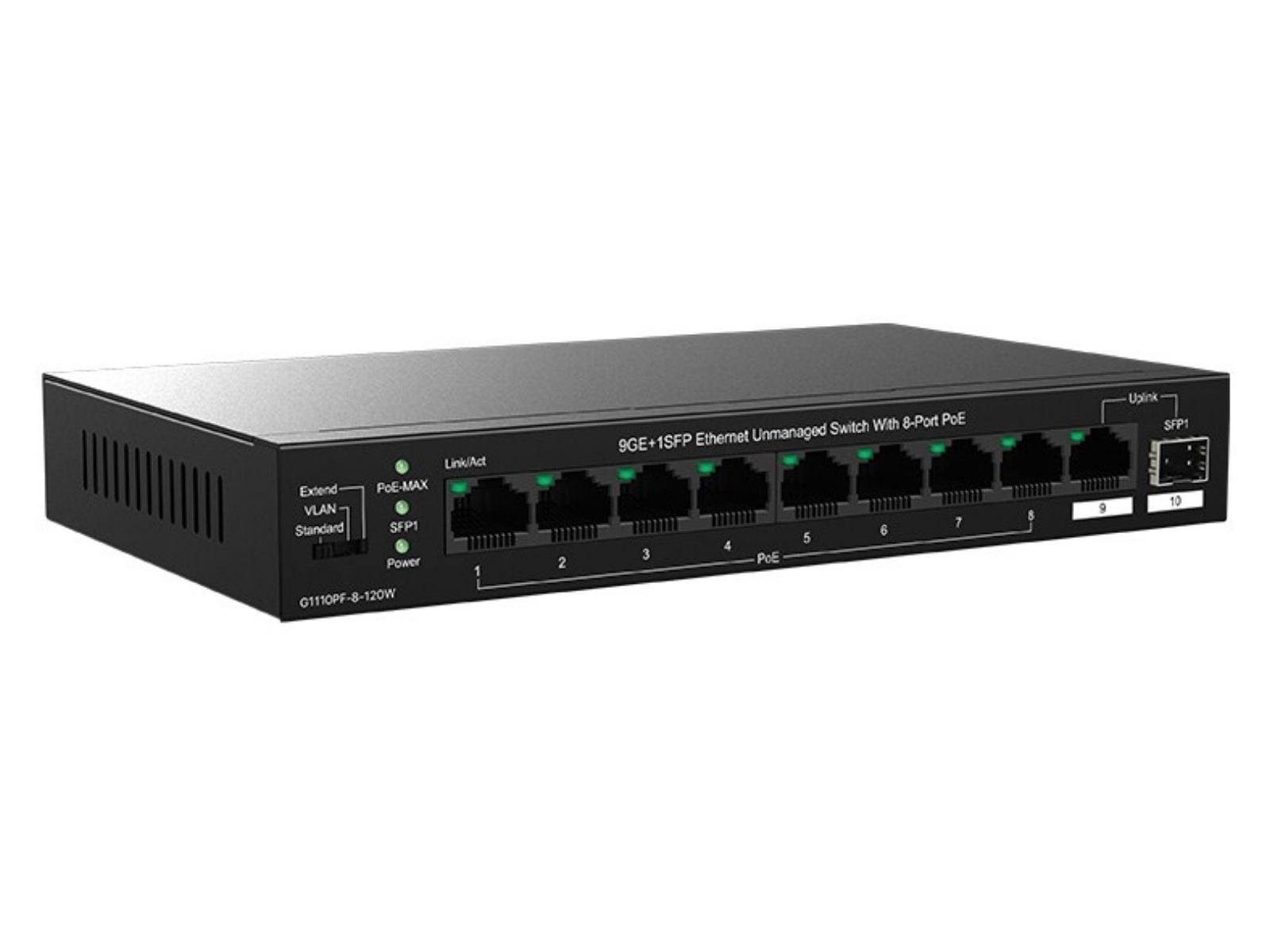 Switch PoE Tenda TND-TEG1110PF-8-120W, 8 porturi Gigabit