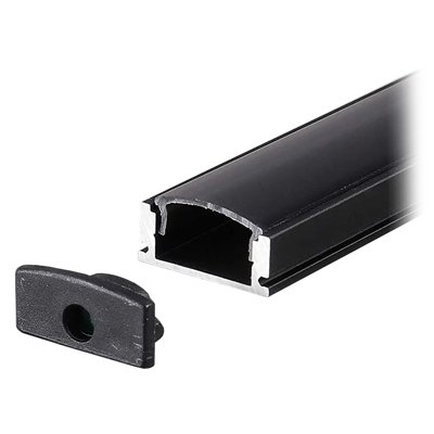 Profil Aluminiu LED 2M V-TAC Negru