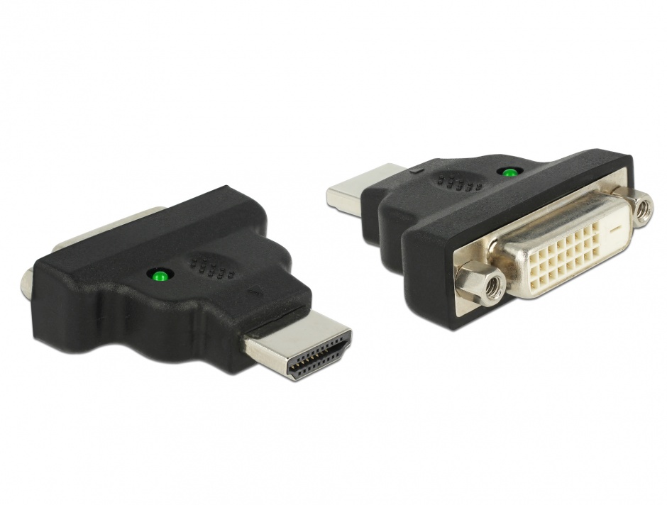 Adaptor HDMI la DVI-D Dual Link Delock 65020 cu LED