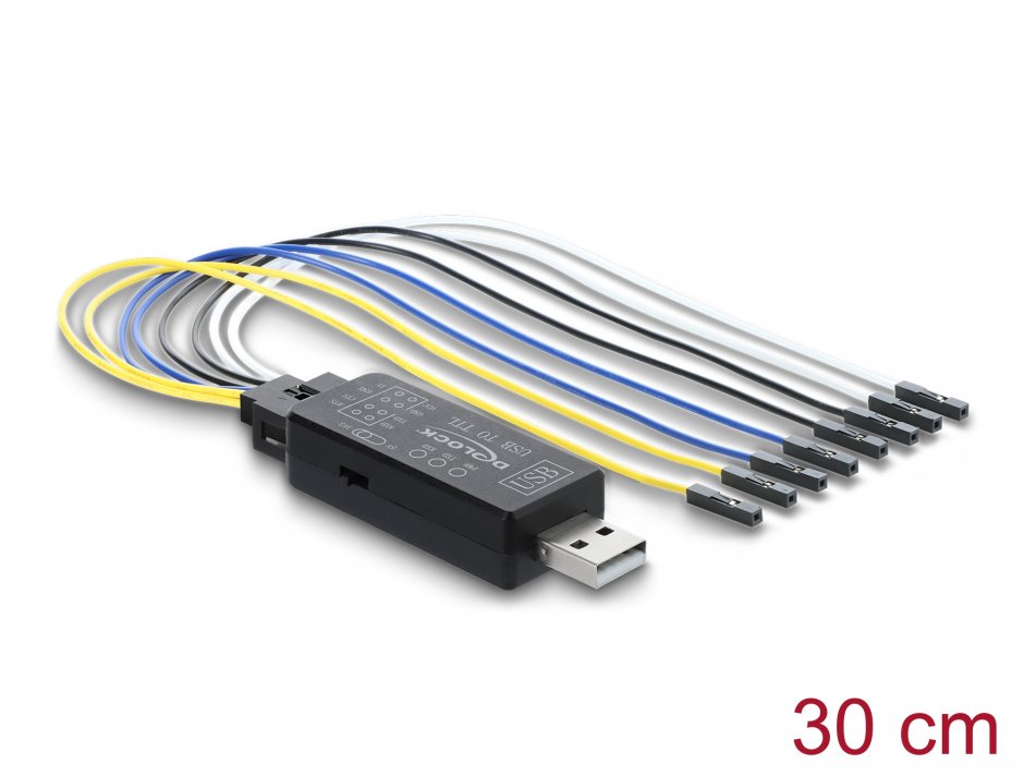 Convertor USB 2.0 la TTL 3.3V/5V cu FTDI Delock 86093