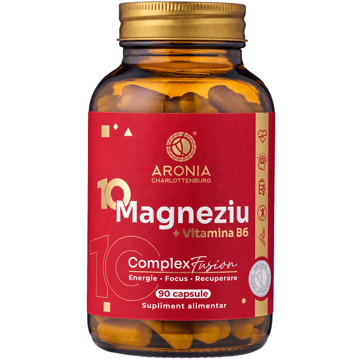 10 Magneziu + Vitamina B6 – Complex Fusion: 10 forme de magneziu + vitamina B6 pentru energie, focus și recuperare
