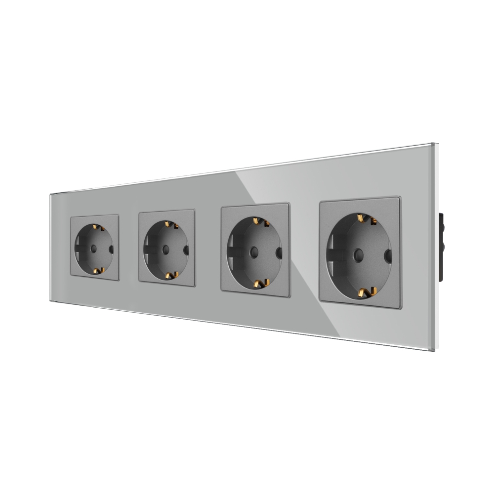 Priza Cvadrupla LUXION cu Rama din Sticlă - imagine 13