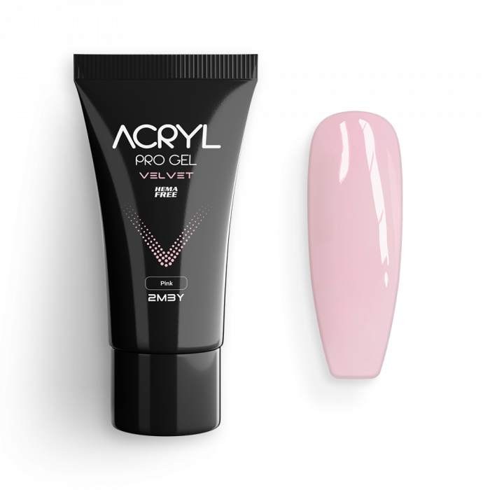 Acryl Pro Gel Velvet Pink fără HEMA, 30g | Nailshop