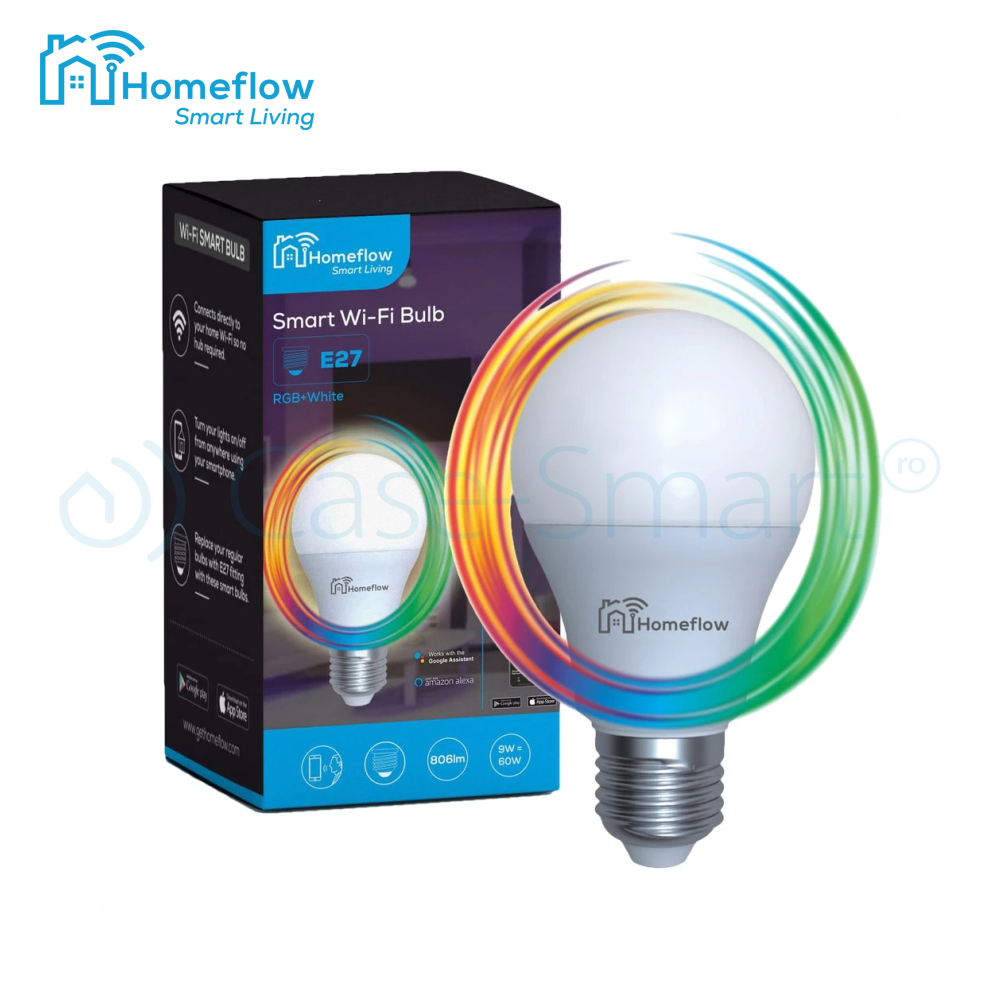 Bec LED RGB Homeflow E27 9W Smart WiFi - imagine 3