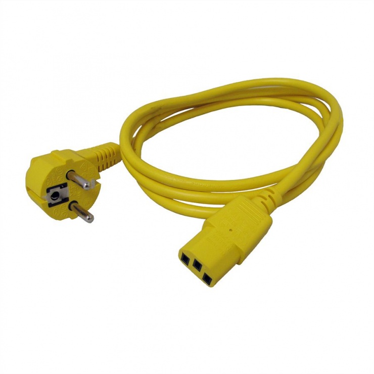 Cablu Alimentare PC C13 1.8m Galben Roline