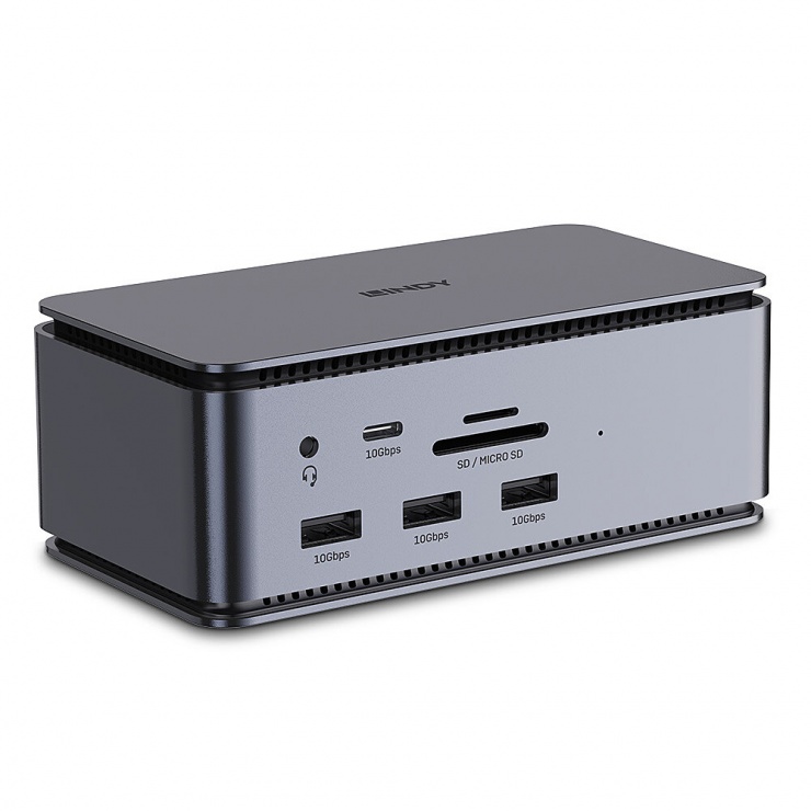 Docking Station USB4 Lindy, 8K, 6xUSB-A, 100W PD