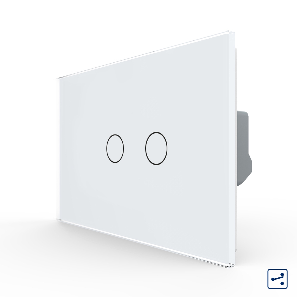 Întrerupător Touch Livolo Dublu Sticlă