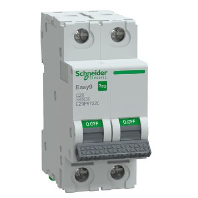 Întreruptor automat Schneider Easy9 Pro 2P 20A curba C