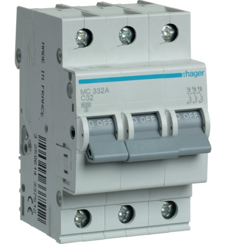 Siguranță Automată Hager 3P 32A 6kA
