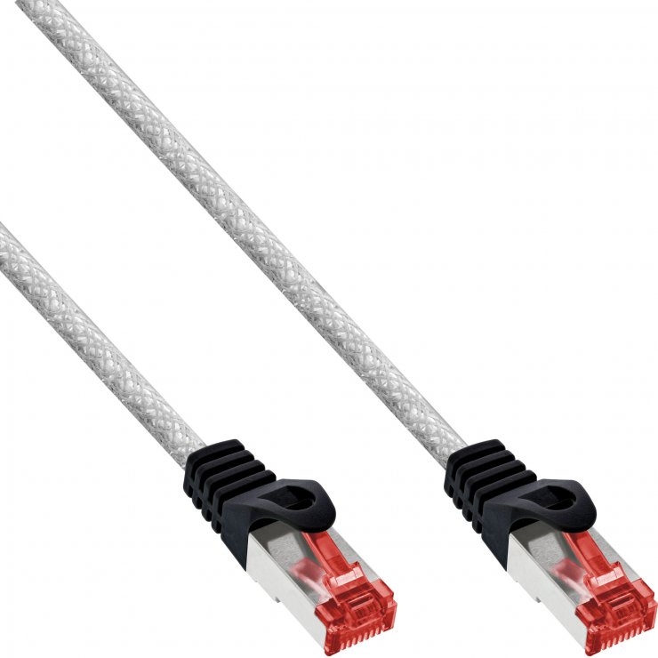 Cablu RJ45 S/FTP Cat.6 0.5m Transparent InLine