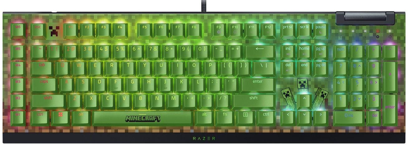 Tastatura Gaming Razer BlackWidow V4 X Minecraft Edition - imagine 2
