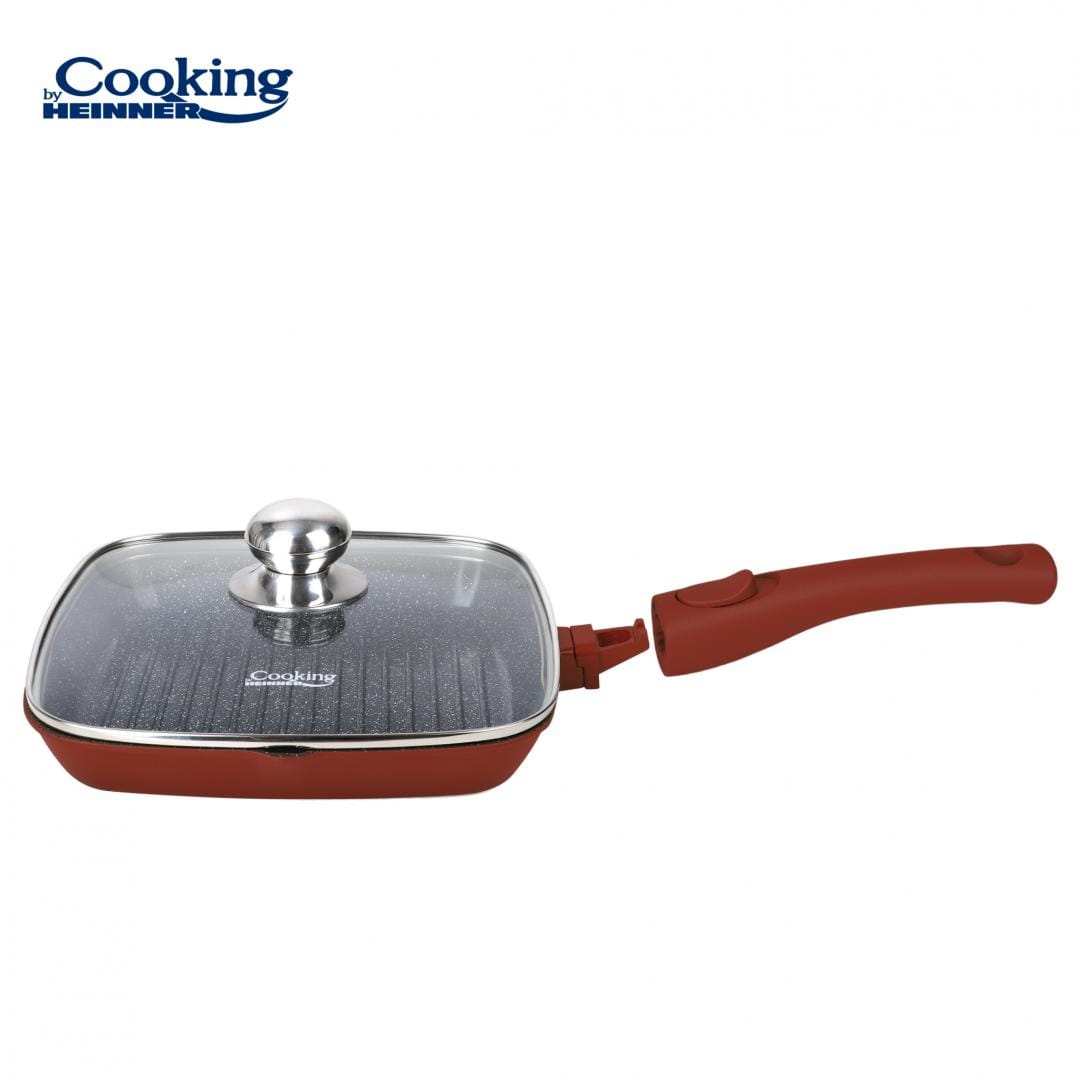 Tigaie Grill Heinner Calabria 24cm Aluminiu Turnat cu Capac - imagine 10