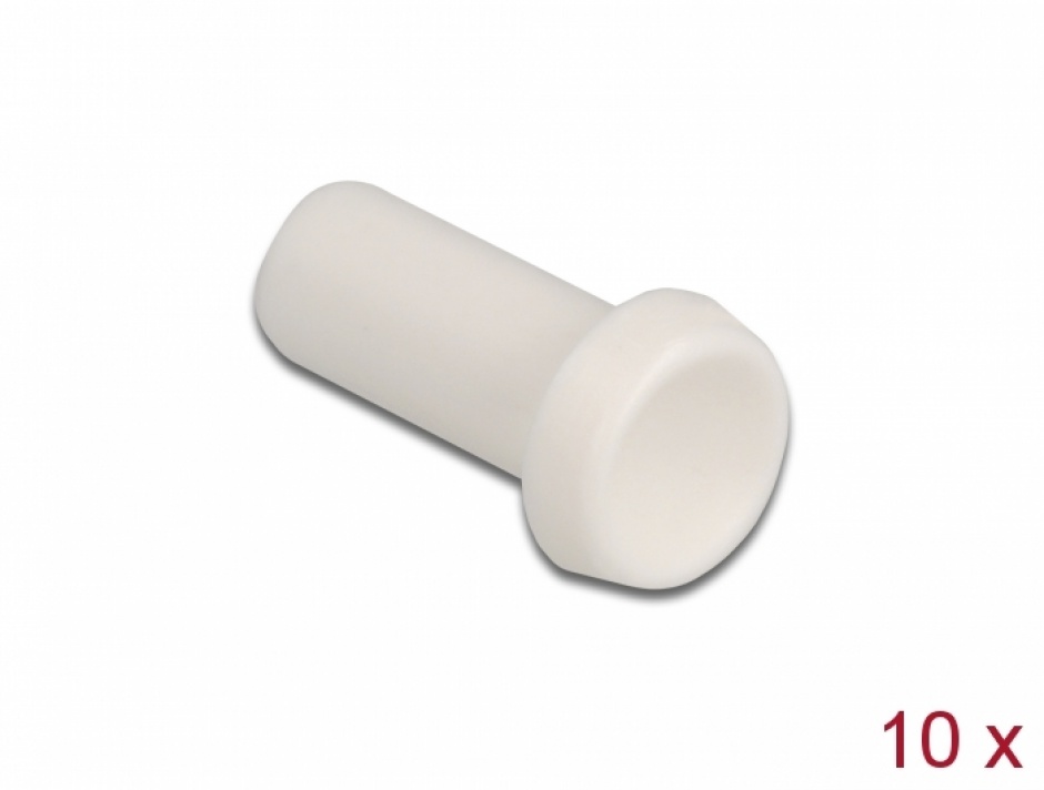 Set 10 Protectii Delock Fibra Optica 2.5mm Alb