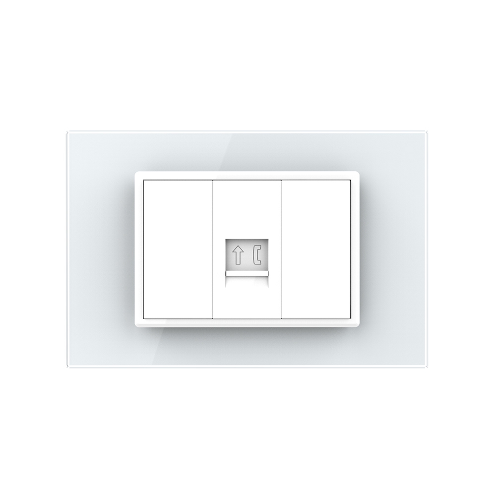 Priza Telefon LIVOLO Sticlă + 2 Sloturi Blank - imagine 2