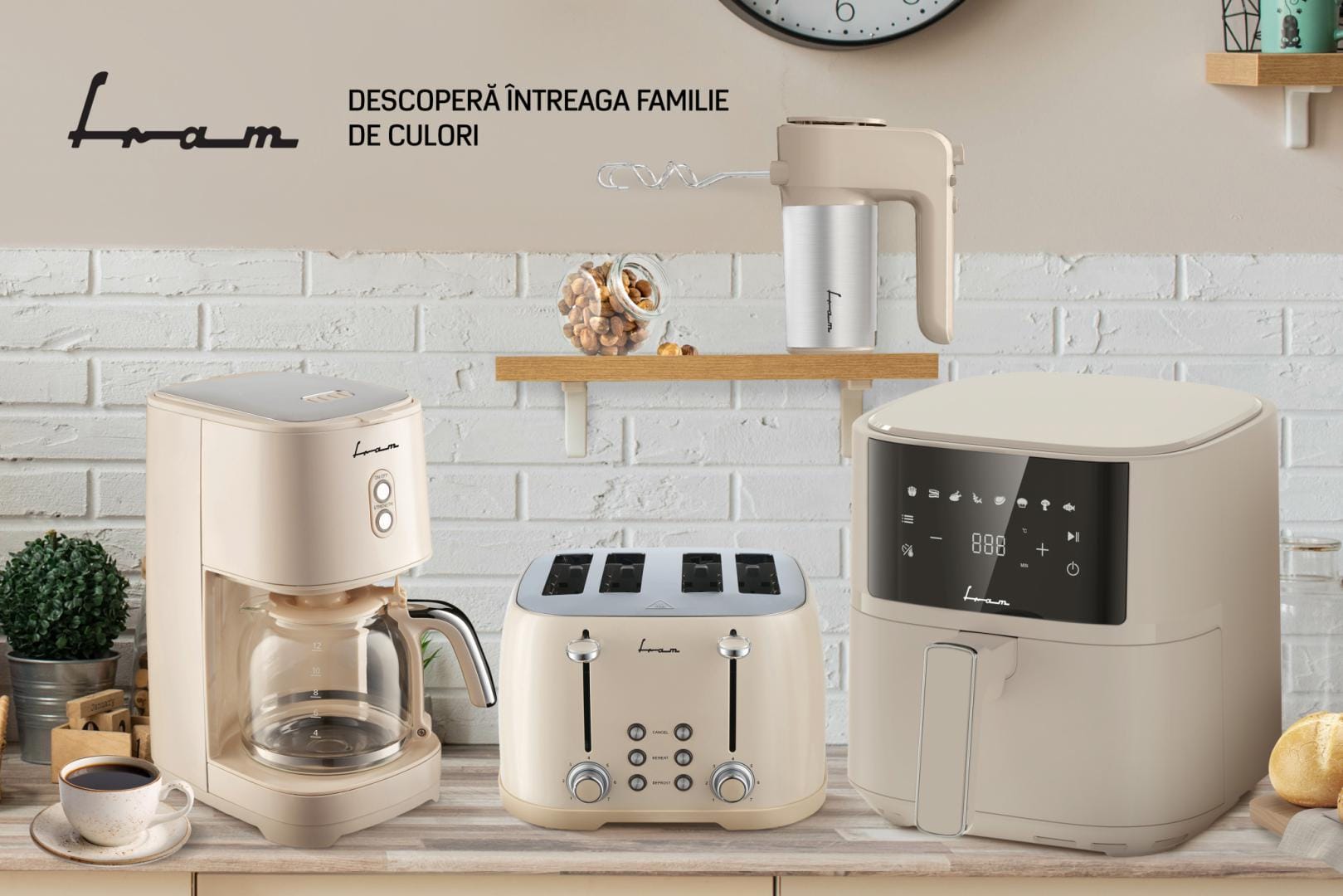 Prajitor de Paine Fram FTP-800CR 4 Felii Crem 1600W - imagine 4