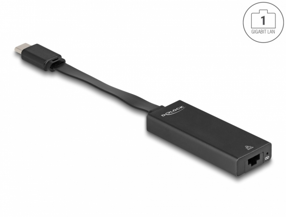 Adaptor USB-C la Gigabit LAN Delock Slim