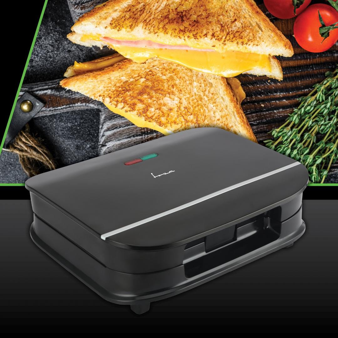 Sandwich Maker Fram FSM-700BK, 700W, Plăci Antiaderente - imagine 3