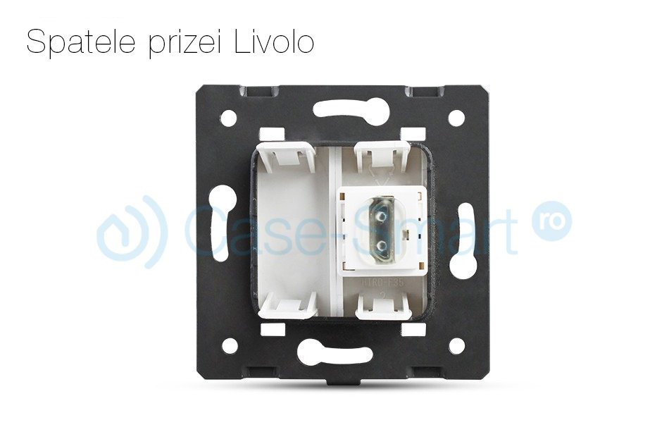 Priză HDMI Livolo, Metal/Plastic, Negru - imagine 5