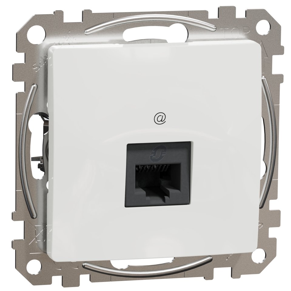 Priza Date RJ45 Cat6A Schneider Sedna, Alb