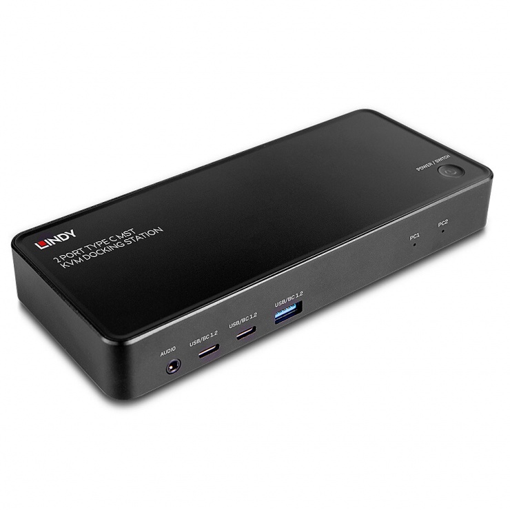 Docking Station Lindy KVM Type C 4K, 100W PD