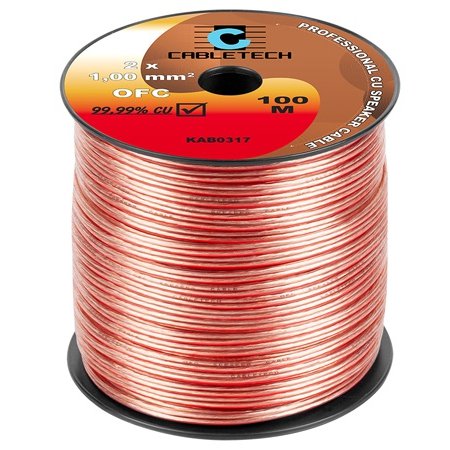 Cablu Difuzor Cupru OFC 2x1mm² 100m Cabletech - imagine 1
