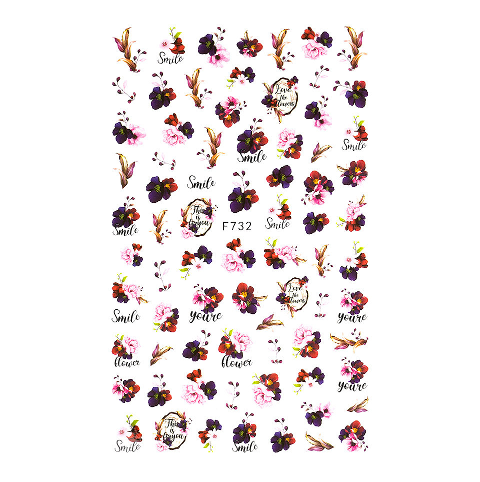 Abtibild Unghii SensoPRO Milano Express Flowers F732