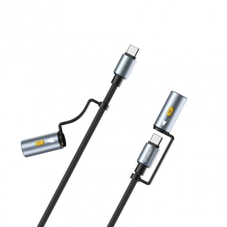 Cablu Oem USB-C 4in1 60W, 1.2m, Lampă LED și Brichetă Auto