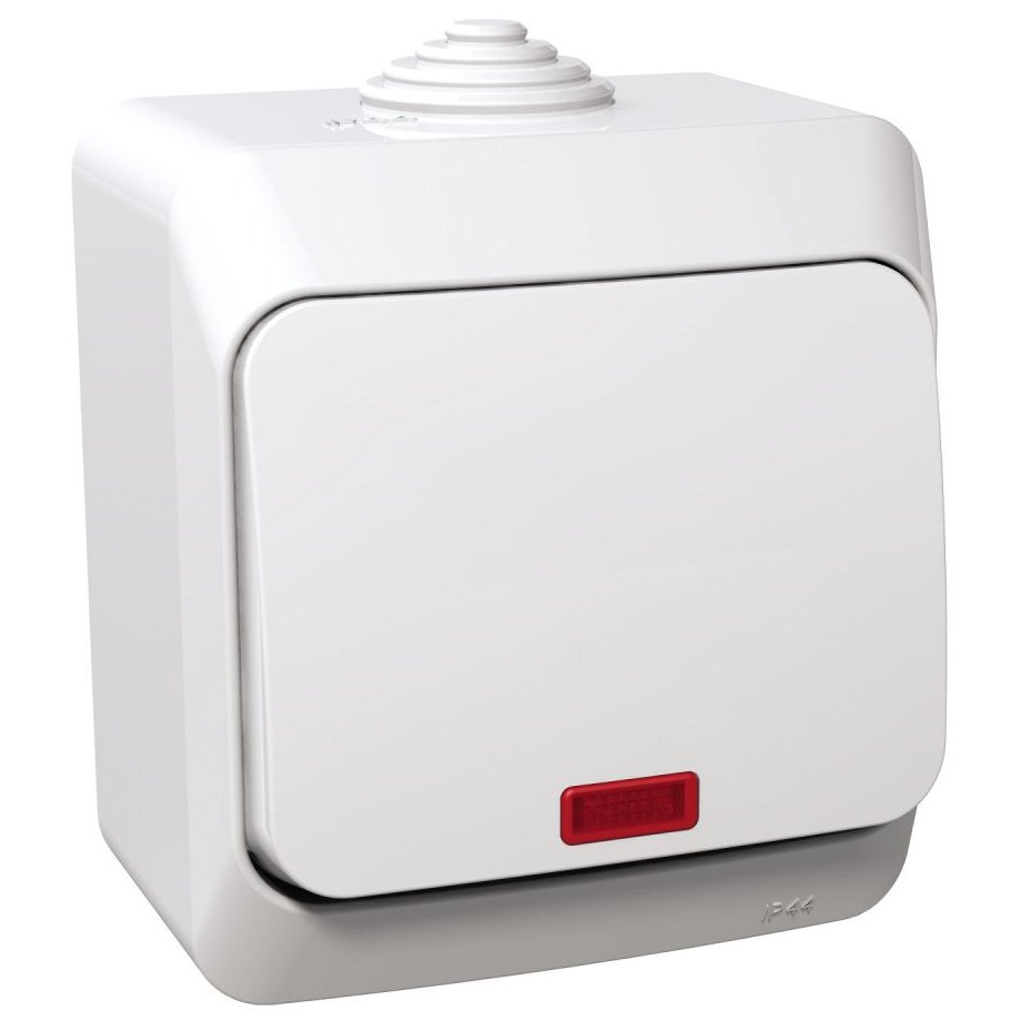Intrerupator Cap Scara Schneider Cedar, Alb, IP44