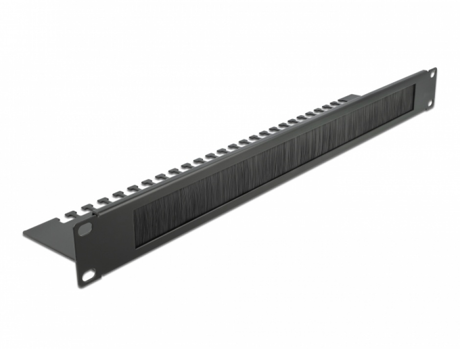 Organizator cabluri 19" 1U Delock, suport