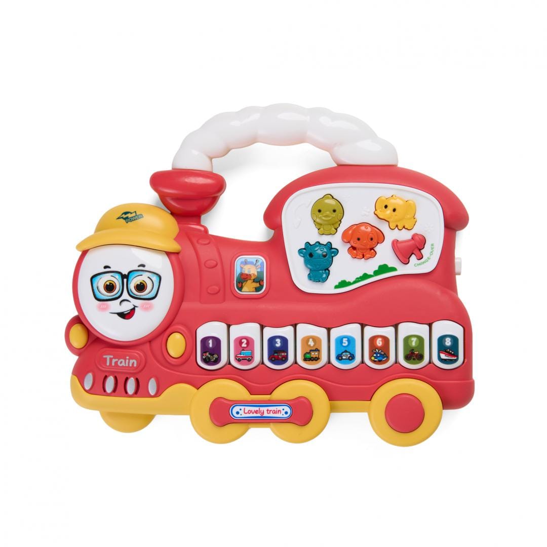 Trenulet cu Lumini si Sunete Momki - Jucarie Educativa 1 an+ - imagine 3