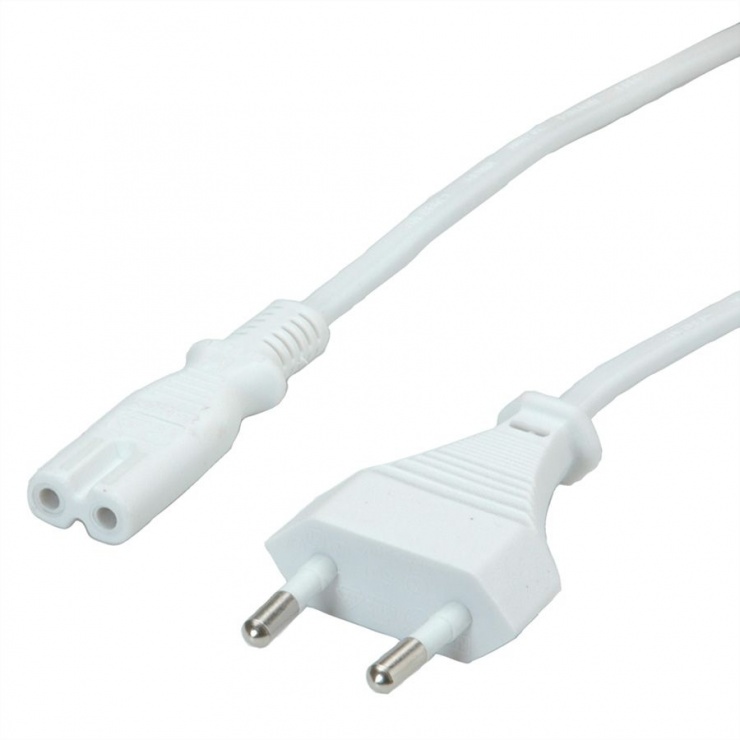 Cablu Alimentare Euro-IEC C7 1.8m Alb