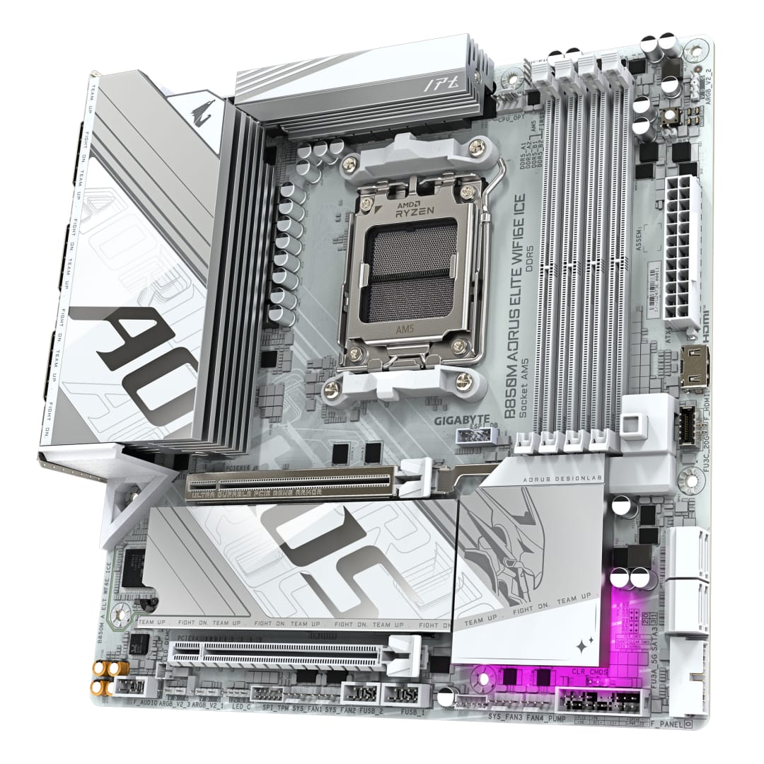 Placă de bază Gigabyte B850M AORUS ELITE WIFI6E ICE AM5 - imagine 3